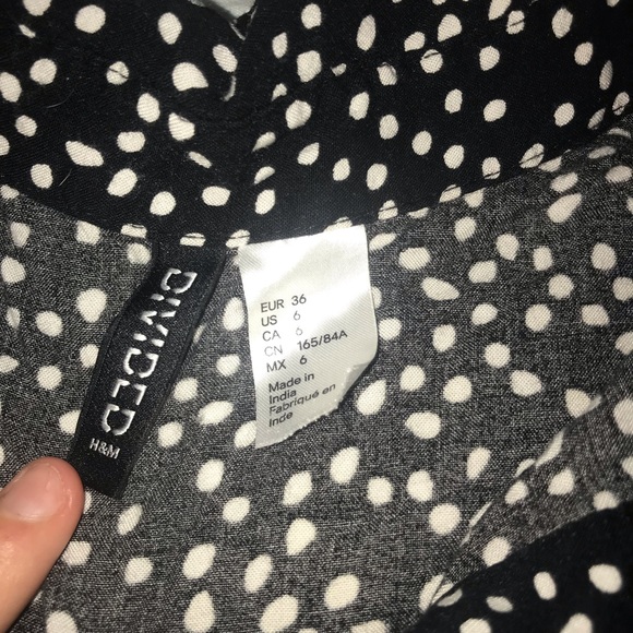 Button up T-shirt, white polkadots - Picture 2 of 2